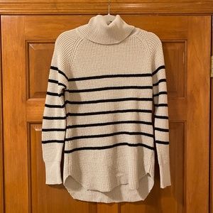 RDI Tunic Length Turtleneck Striped Sweater